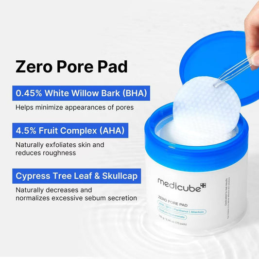 Zero Pore Lactic Acid Moisturizing Cleansing Pads